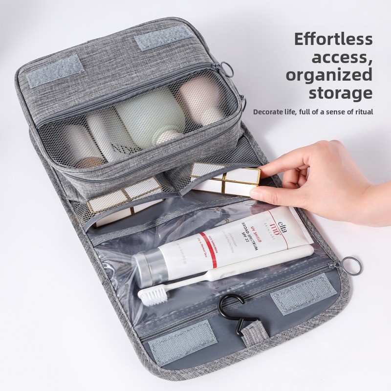 Travel Organizer Men - กระเป๋าใส่เครื่องใช้ส่วนตัวแบบแขวนขนาดใหญ่ แยกส่วนเปียก-แห้ง สำหรับเดินทาง พร้อมตะขอสำหรับผู้ชายและผู้หญิง