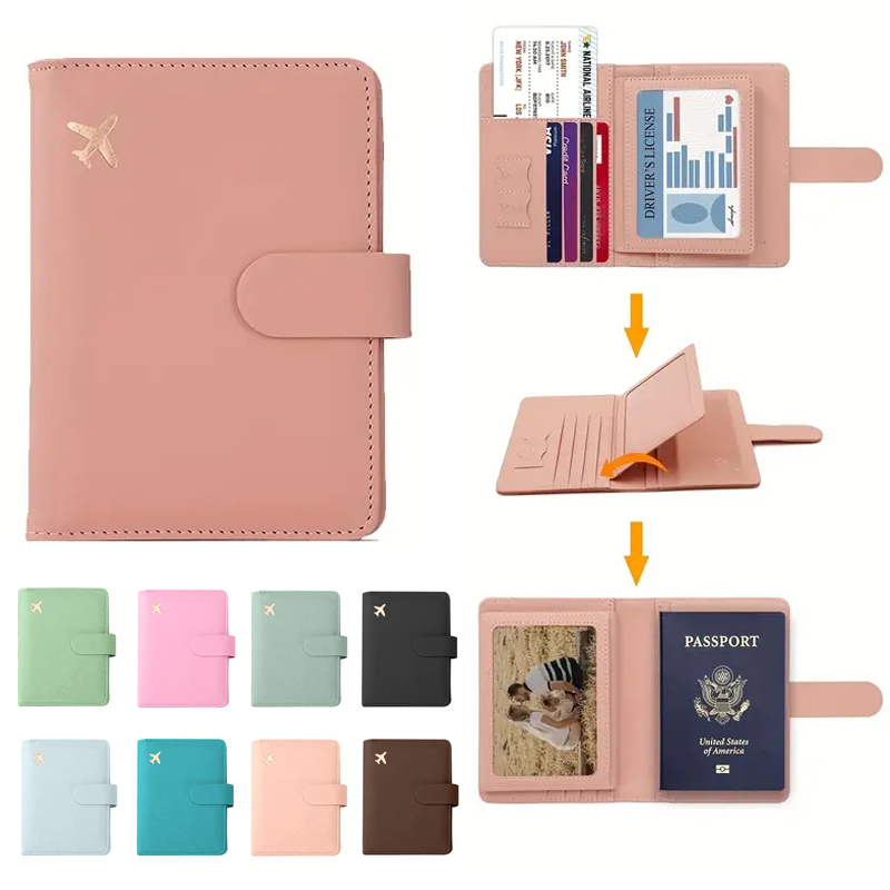 Men'S Accessories Types - ซองใส่หนังสือเดินทางหนังกันน้ำพร้อมหัวเข็มน่ารัก - ปกสมุดเดินทางพร้อมช่องใส่บัตรสำหรับผู้ชายและผู้หญิง อุปกรณ์เสริมสำหรับการเดินทางโดยเครื่องบิน