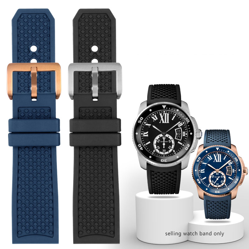 Men'S Accessories Cartier - 23Mm 24Mm Fluororubber สายรัดข้อมือ Buckle อุปกรณ์เสริมเปลี่ยนสำหรับ