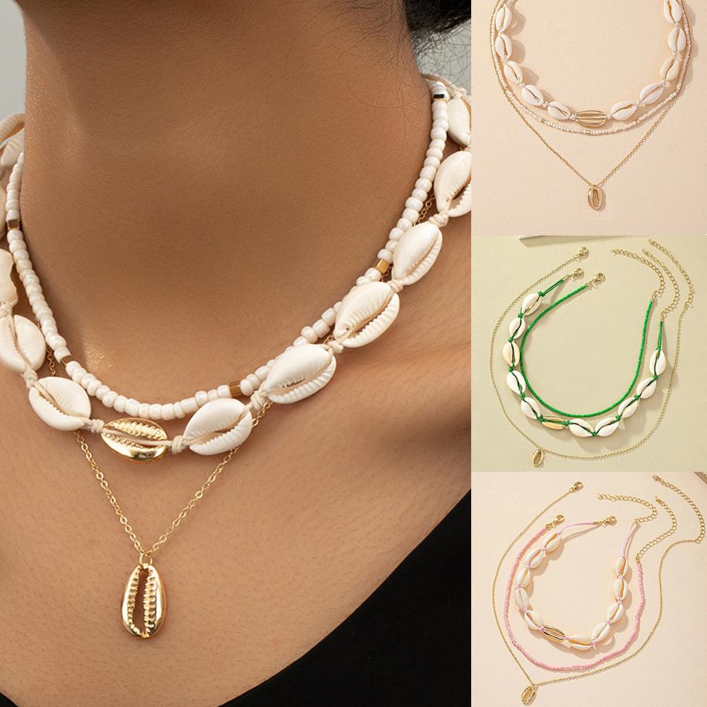 Boho สร้อยคออะคริลิคเปลือกหอยพ - Men Accessories Neck Chain บทวิจารณ์และราคา