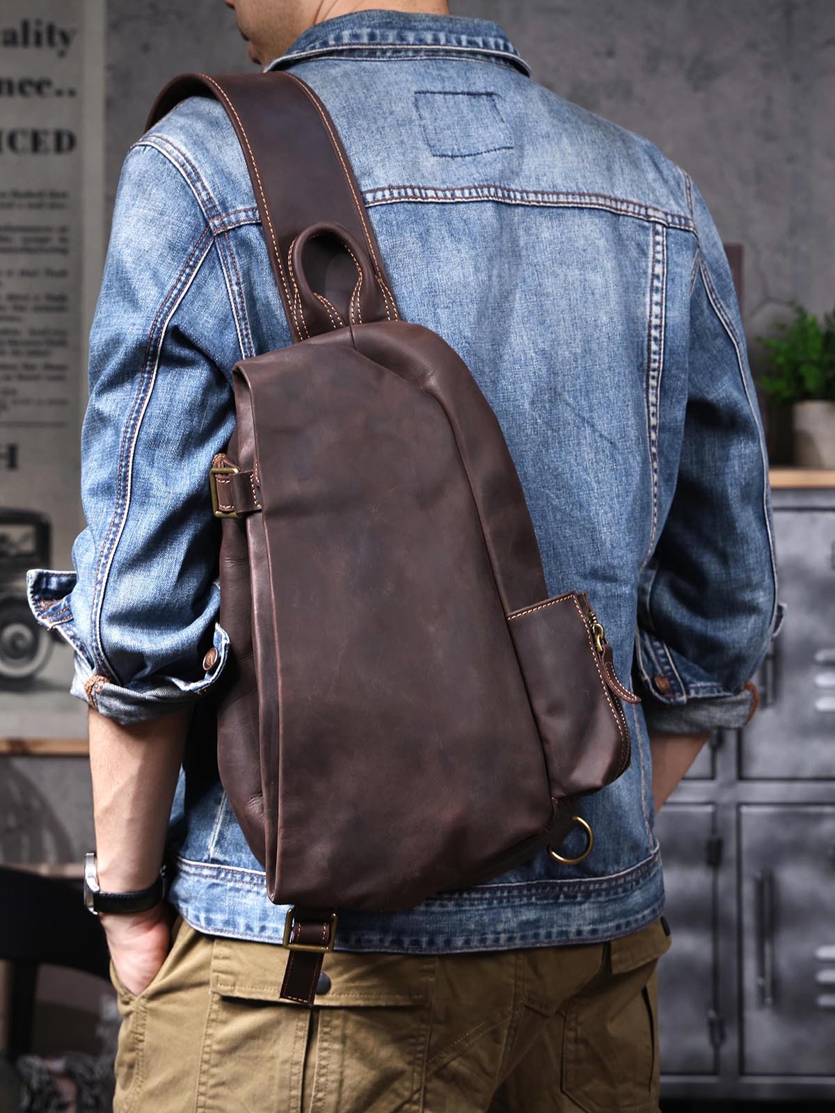 กระเป๋าหนังวินเทจทรงออร์แกไนเซ - Travel Organizer Men บทวิจารณ์และราคา