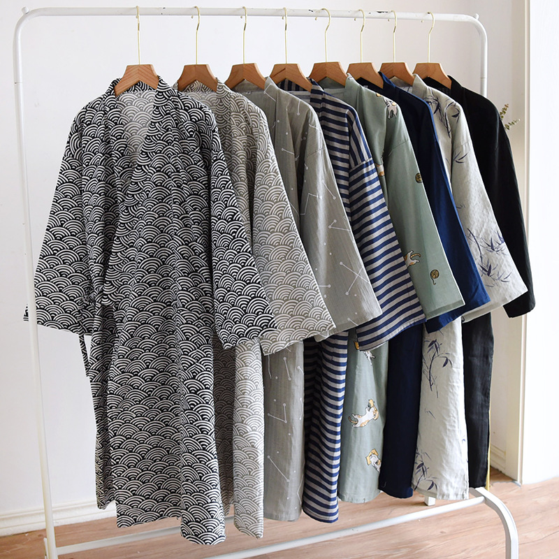 ญี่ปุ่นผ้าฝ้ายเสื้อคลุมอาบน้ํา - Men'S Kimono Accessories บทวิจารณ์และราคา