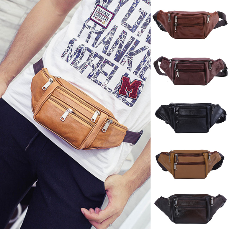 แฟชั่นผู้ชายหนังแท้เอวแพ็คผู้ช - Travel Organizer Men บทวิจารณ์และราคา